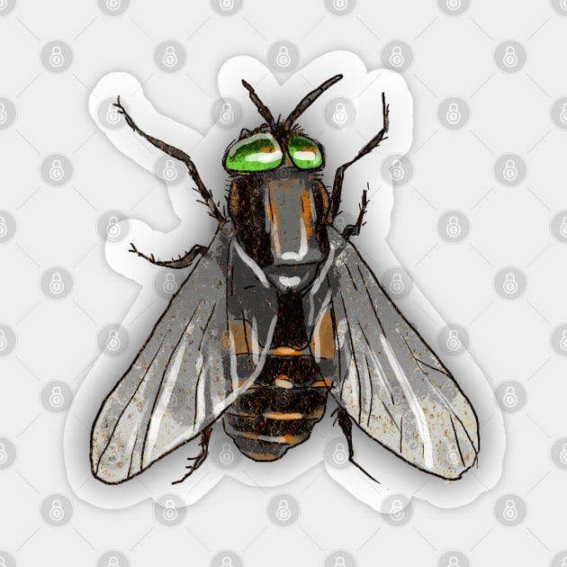 Bugs-3 Housefly Sticker by Komigato